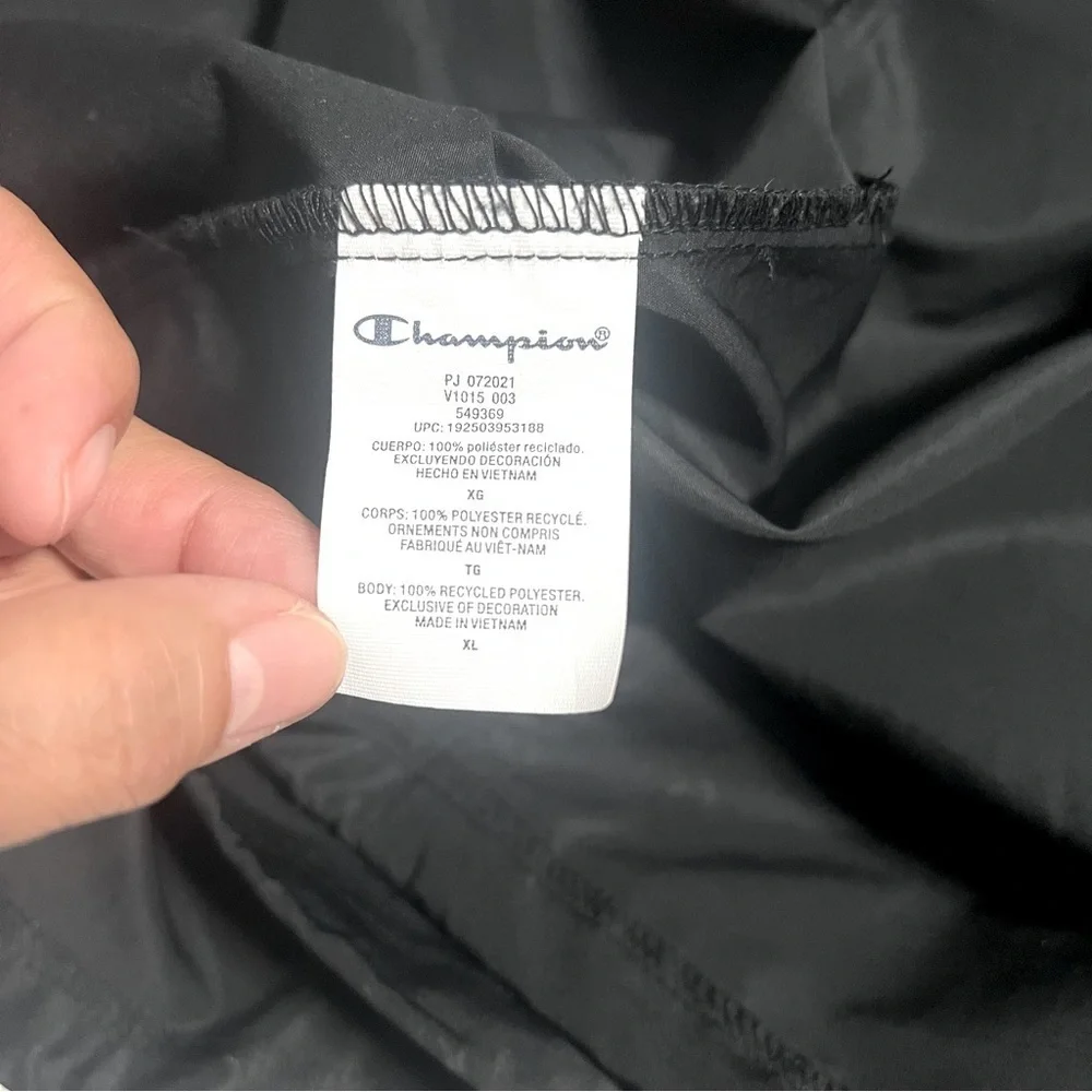 CHAMPION Large Stadium Full-Zip Jacket, Script Logo Water Resistant NWOT Outdoor